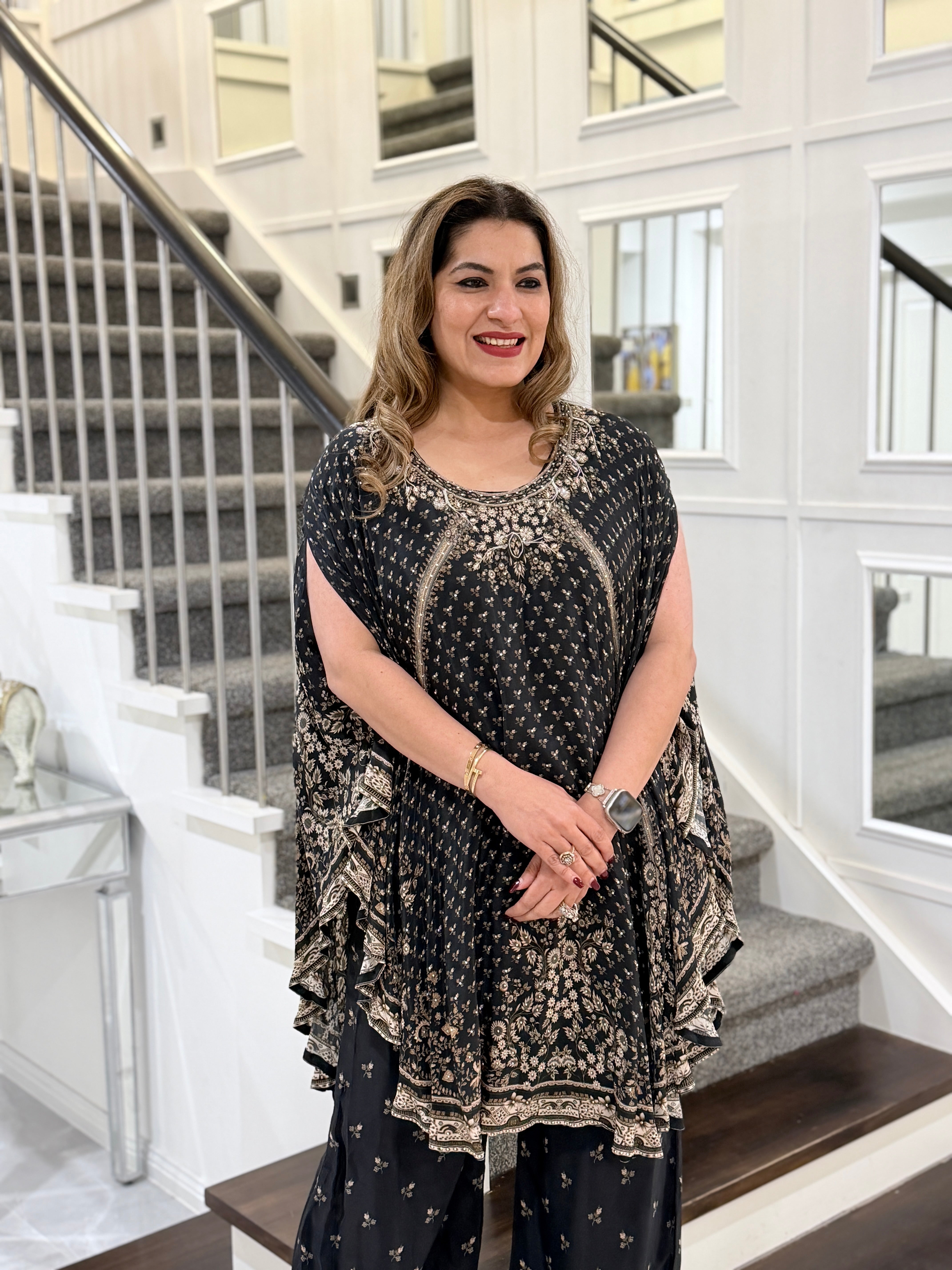 Hand embroidered Kaftan - Coordset (2)