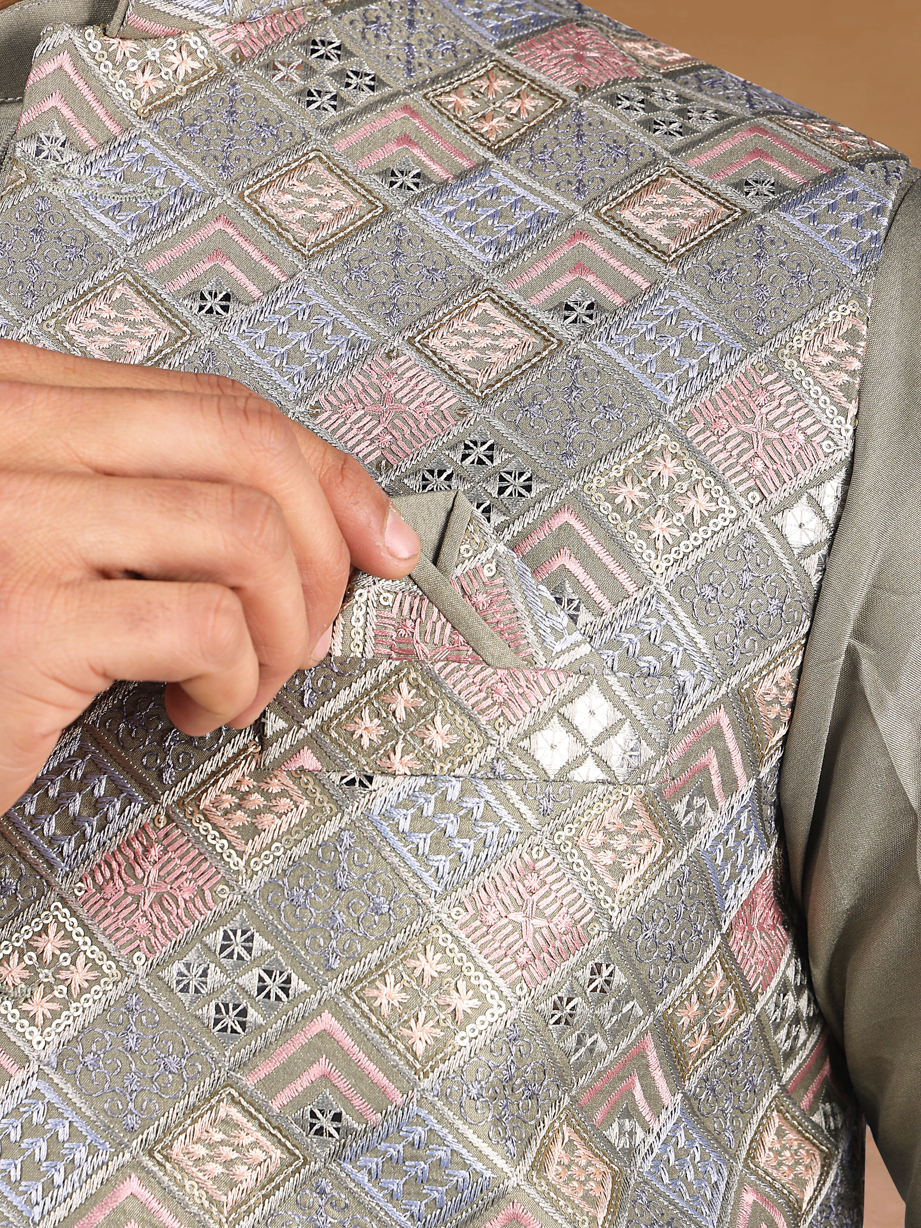 Mens Kurta Payjama and Jacket Set