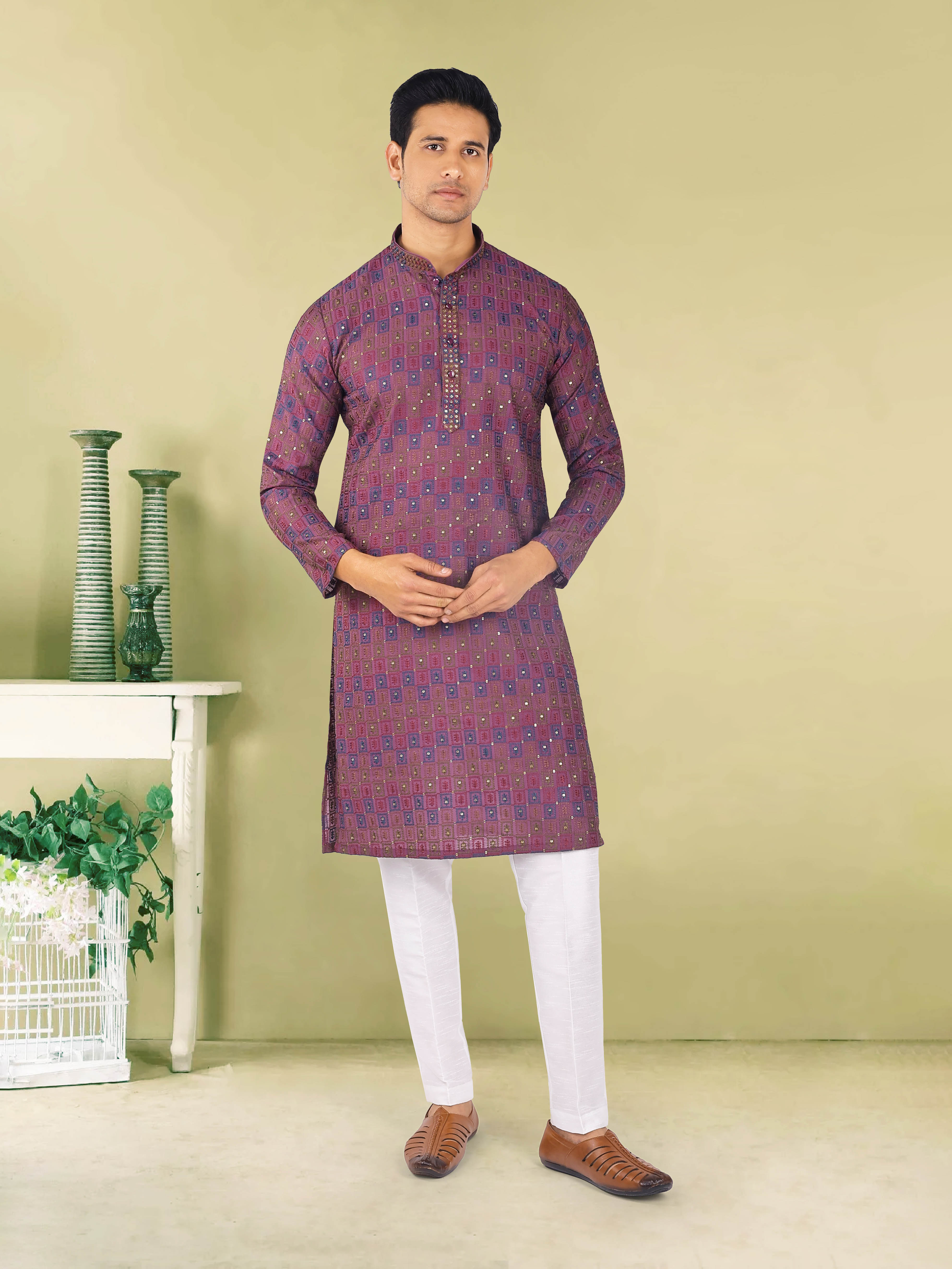 Mens Kurta Pajma Set@