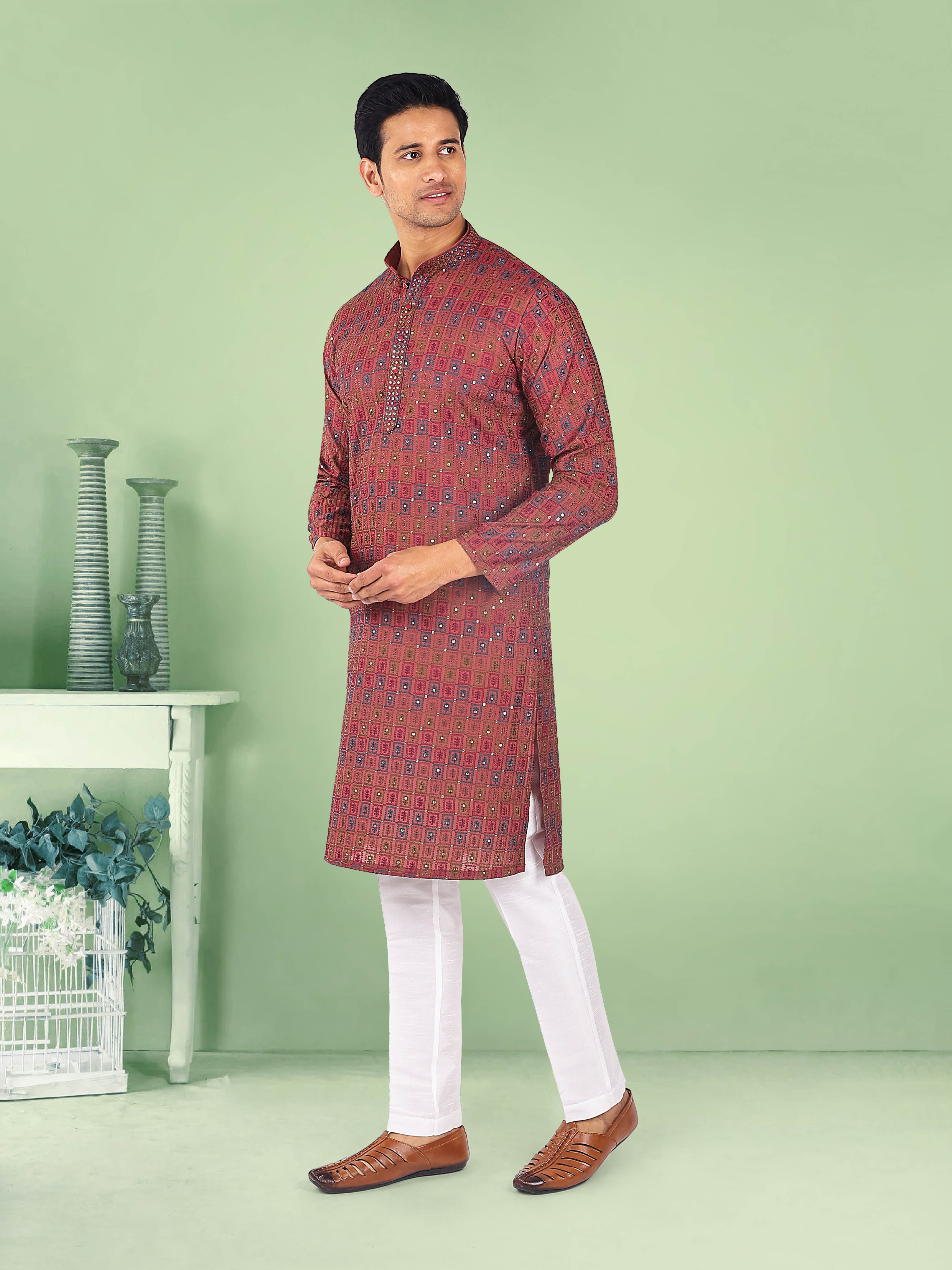 Mens Kurta Pajma Set@