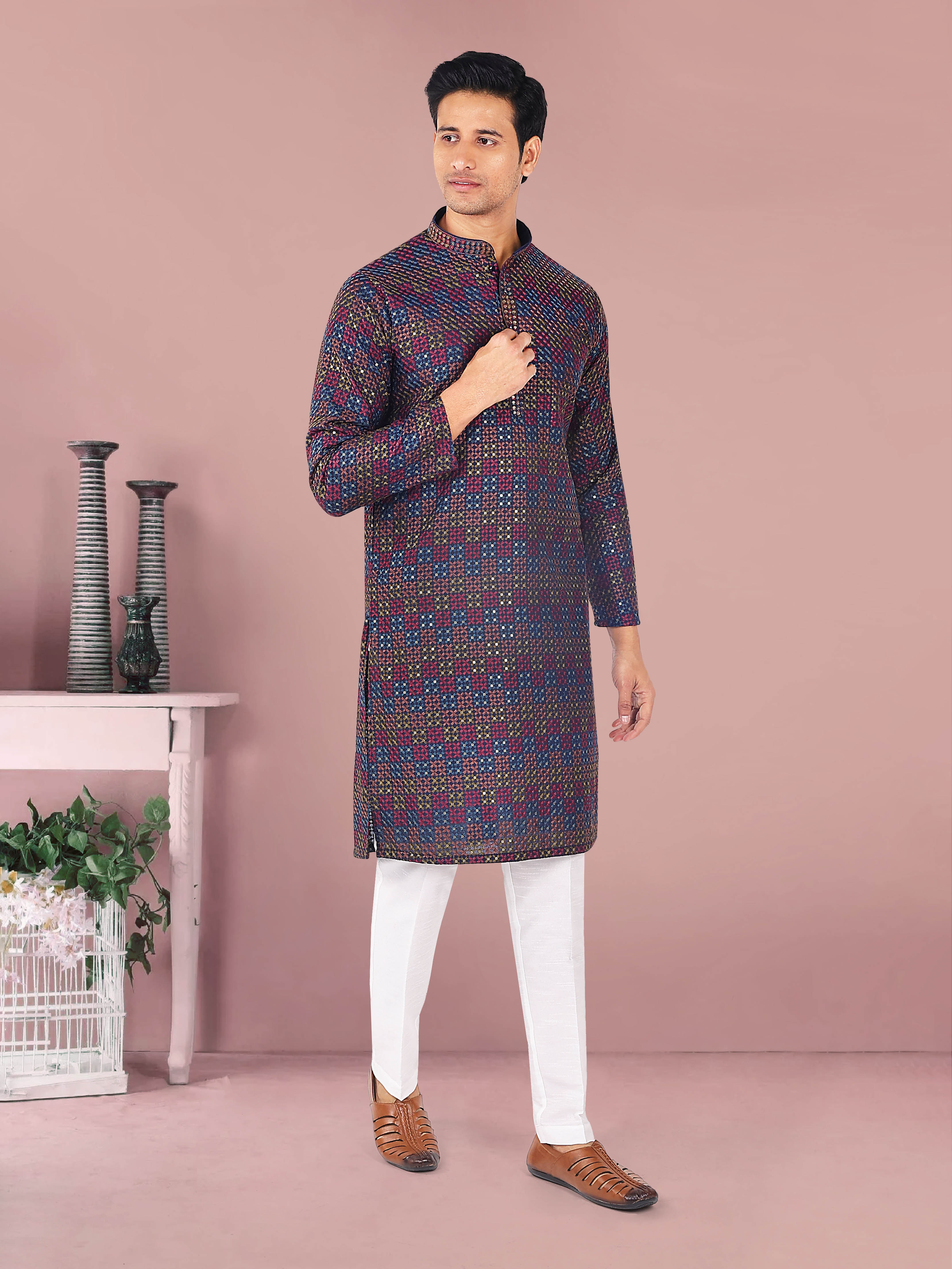 Mens Kurta Pajma Set@