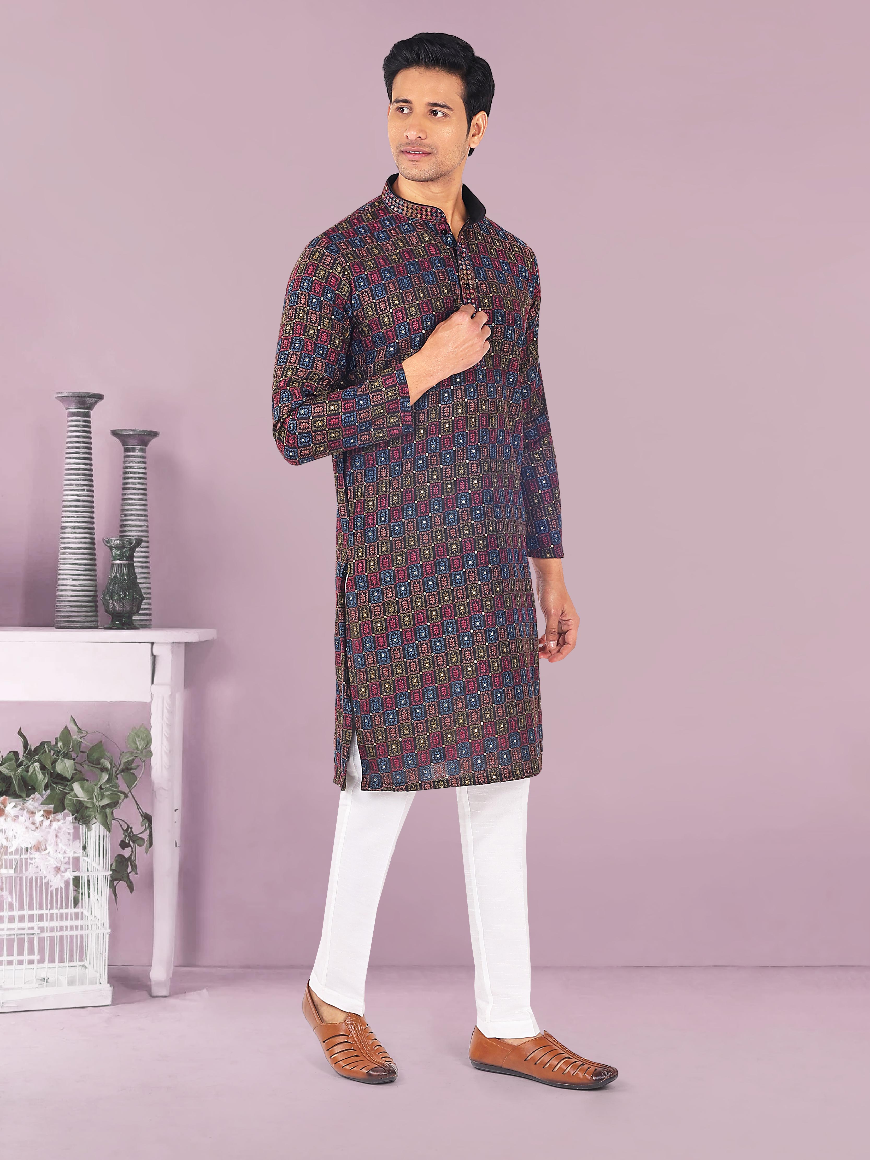 Mens Kurta Pajma Set@