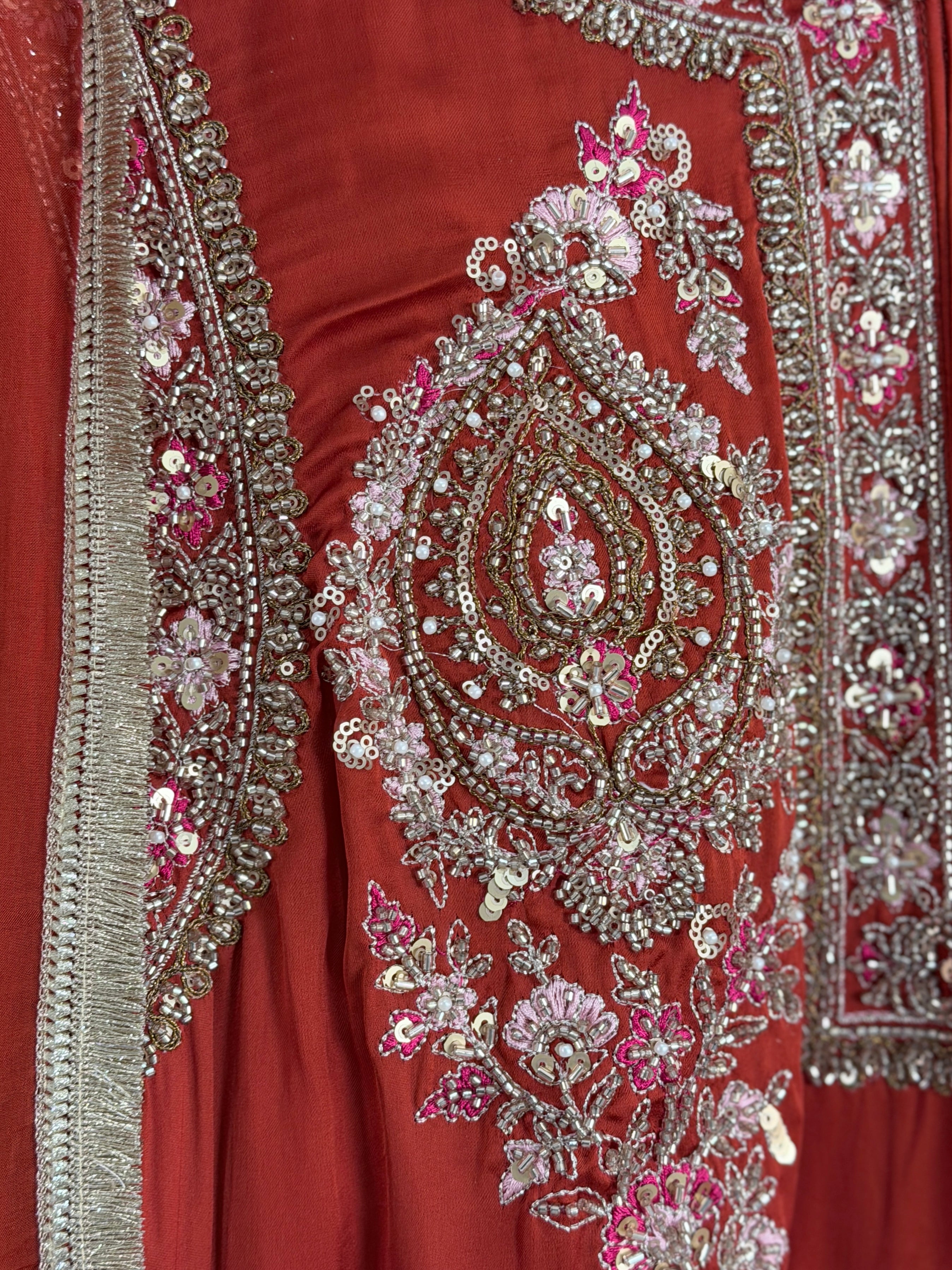 Premium Salwar Kameez - rust orange