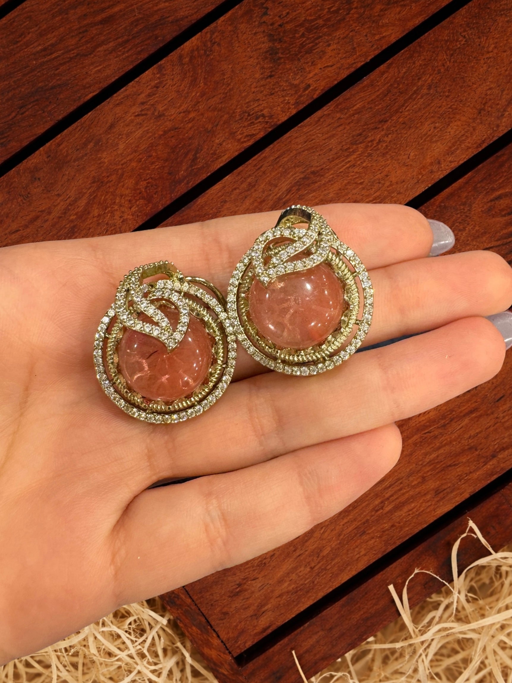 Elegant Multicolor Gemstone Jewelry Set - Neckpieces & Earring Set (3)