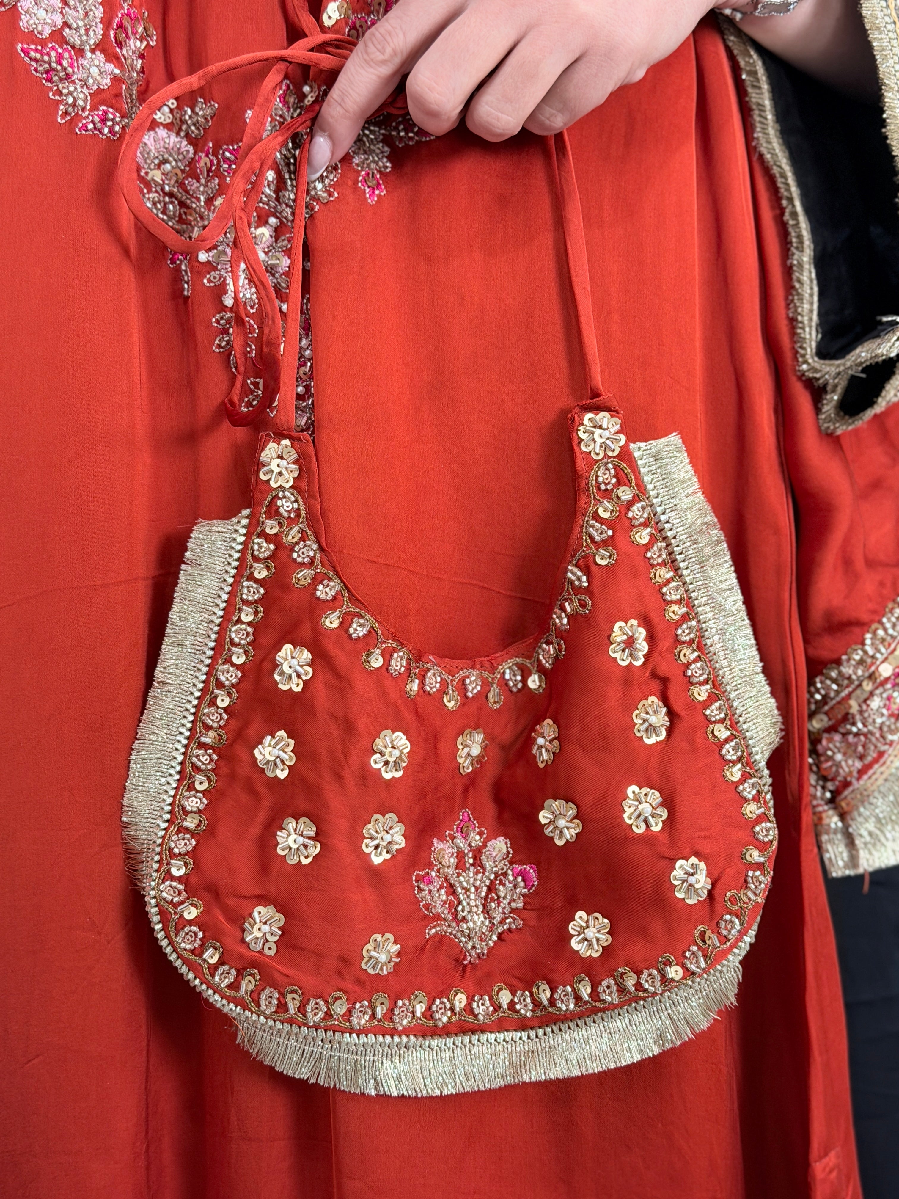 Premium Salwar Kameez - rust orange