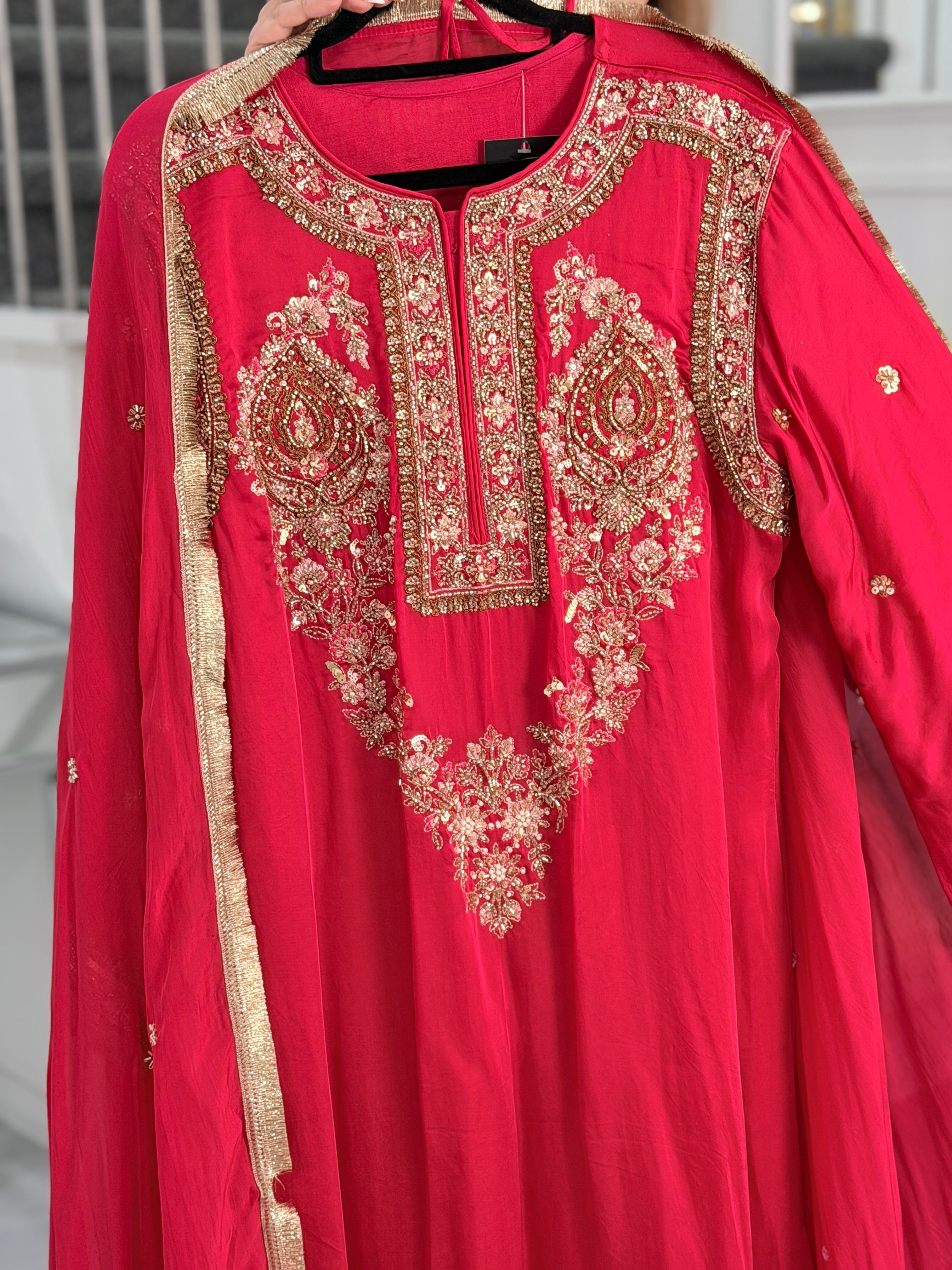 Premium Salwar Kameez - Rani pink