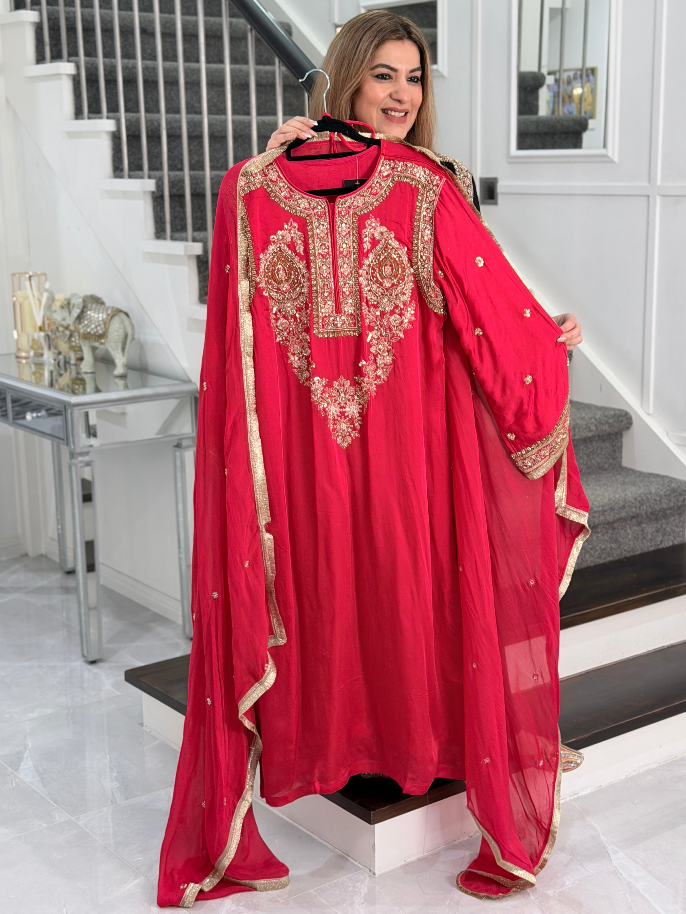 Premium Salwar Kameez - Rani pink