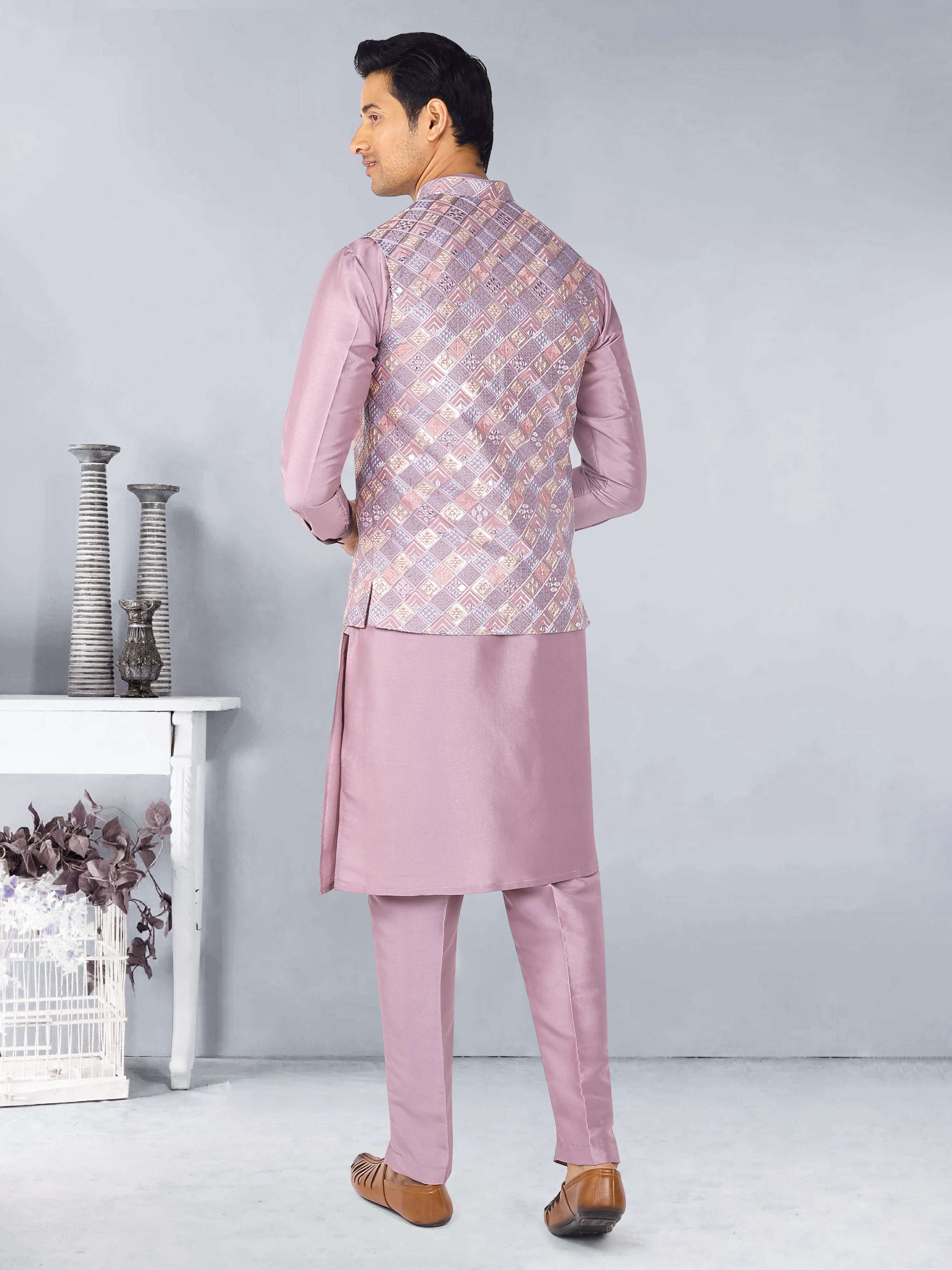 Mens Kurta Payjama and Jacket Set