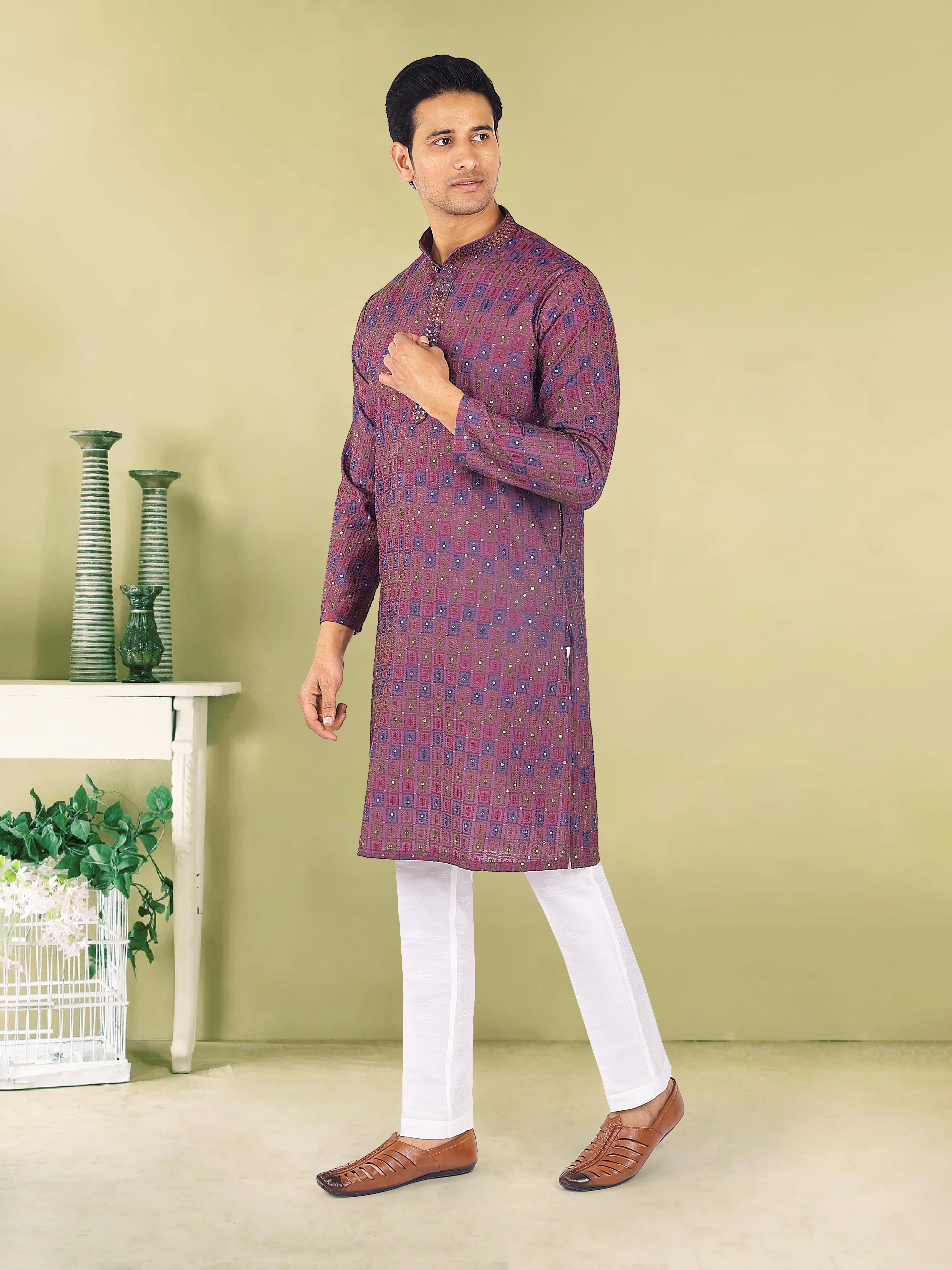 Mens Kurta Pajma Set@