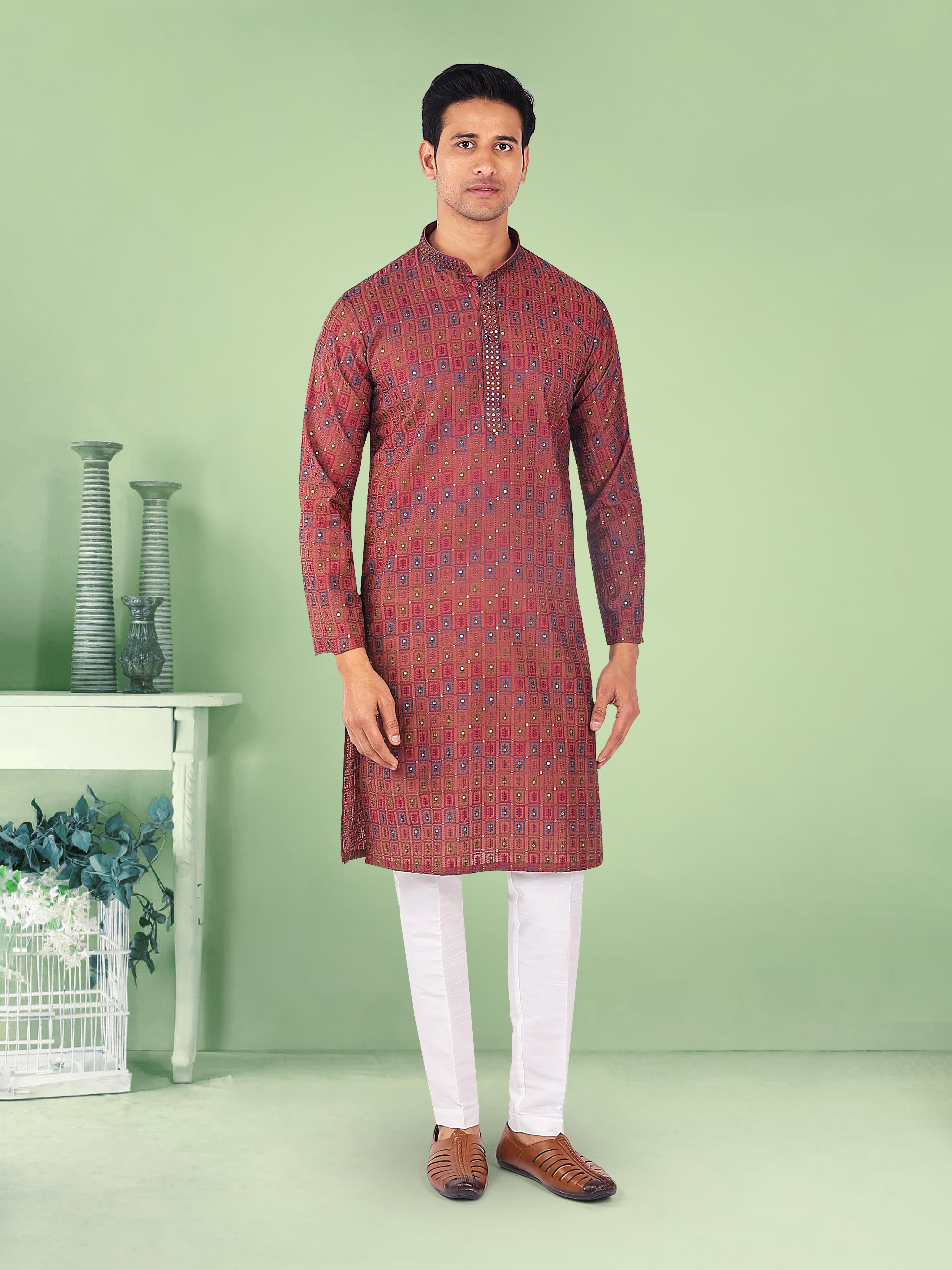 Mens Kurta Pajma Set@