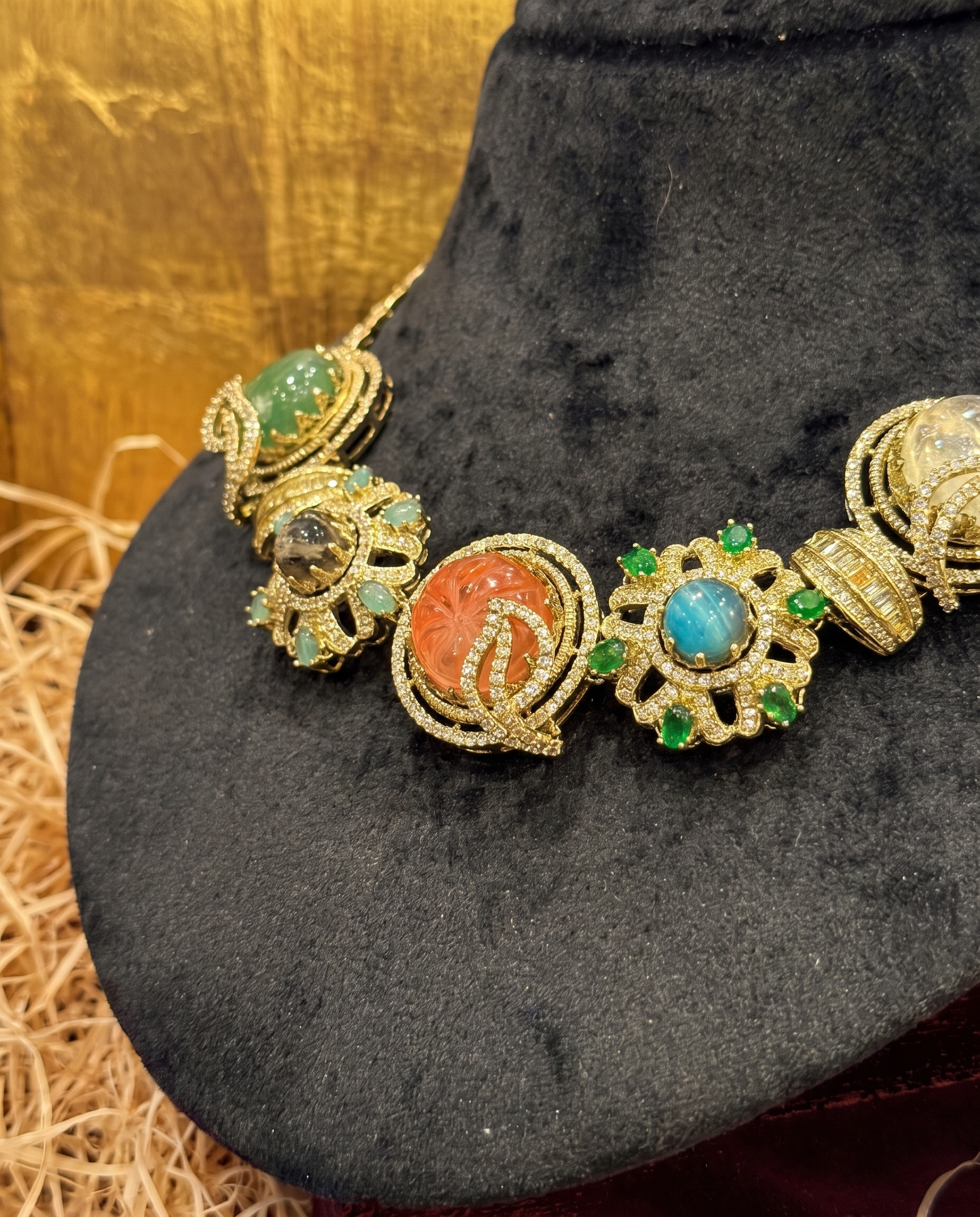 Elegant Multicolor Gemstone Jewelry Set